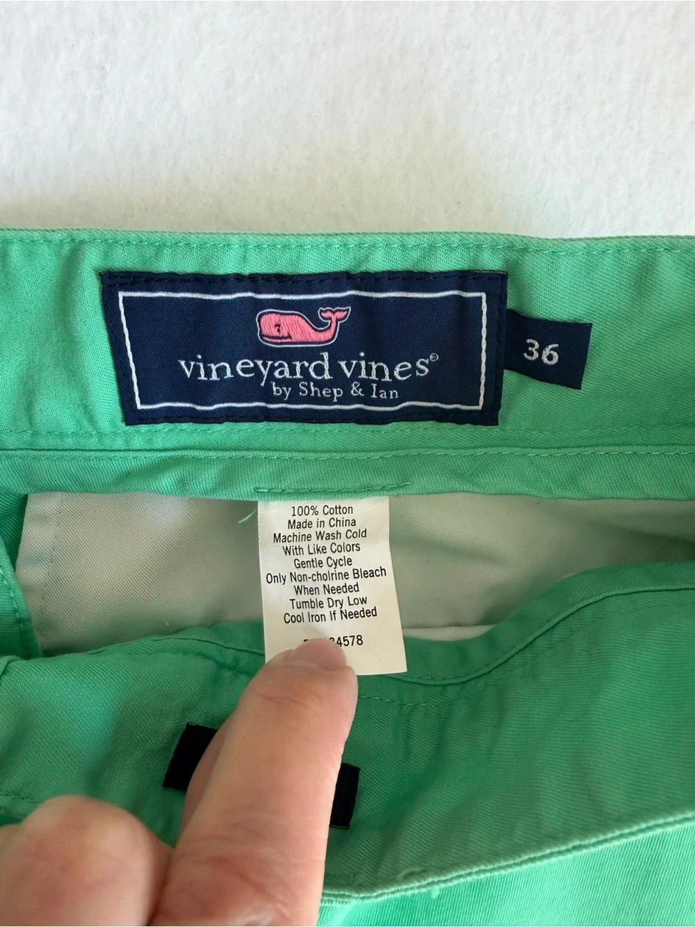 Vineyard Vines Club Shorts Green Cotton Chino Shorts Men’s 36 Preppy coastal